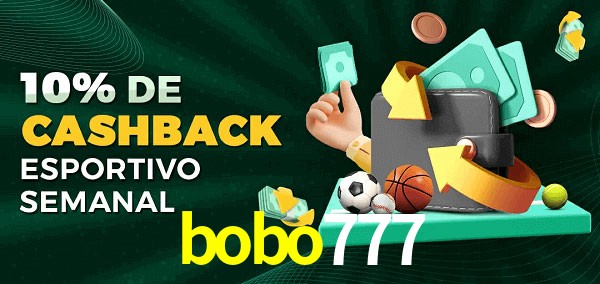 10% de bônus de cashback na bobo777